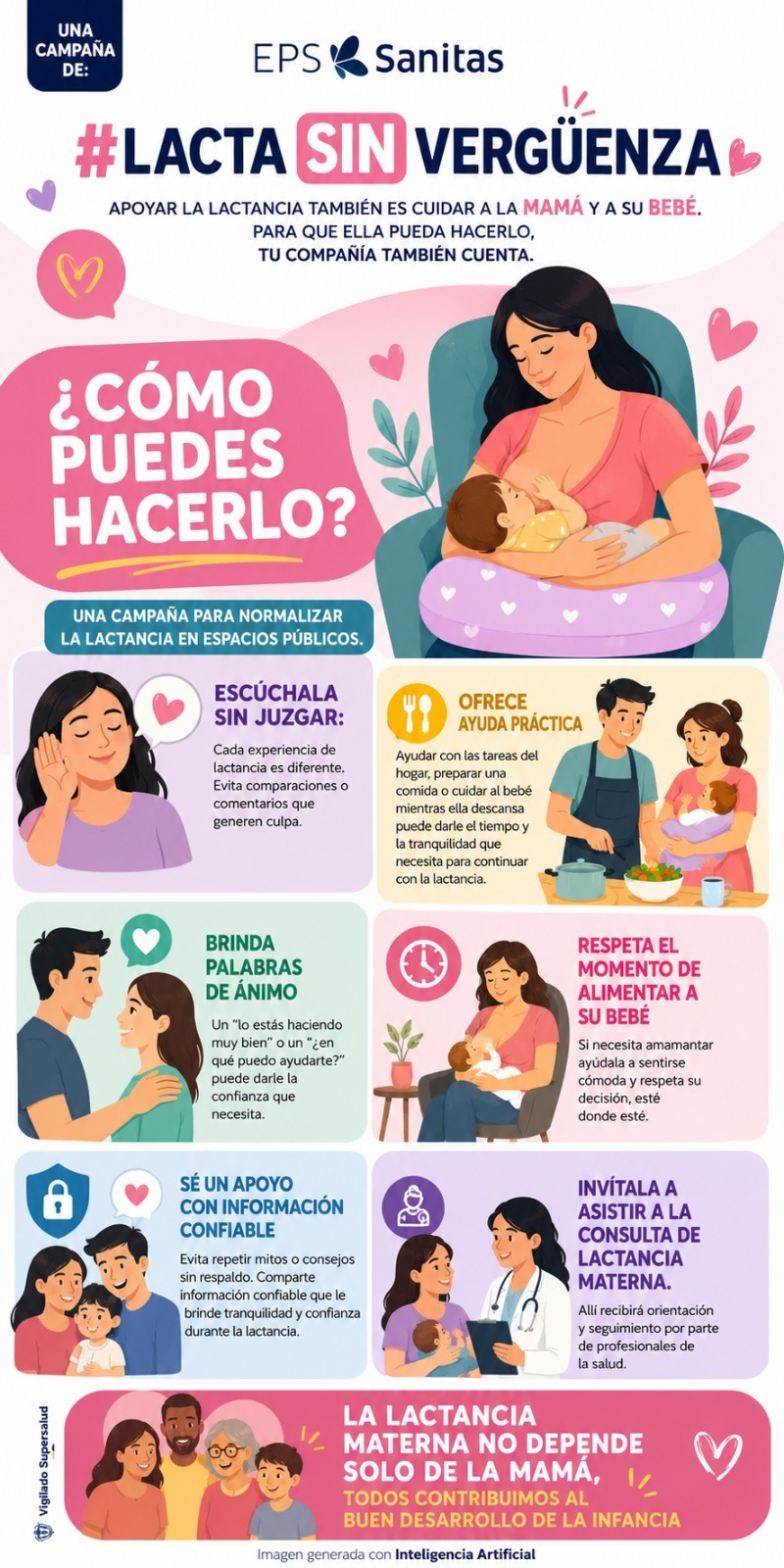 Formato mural de mensajes de apoyo para la Semana Mundial de la Lactancia Materna 2026
